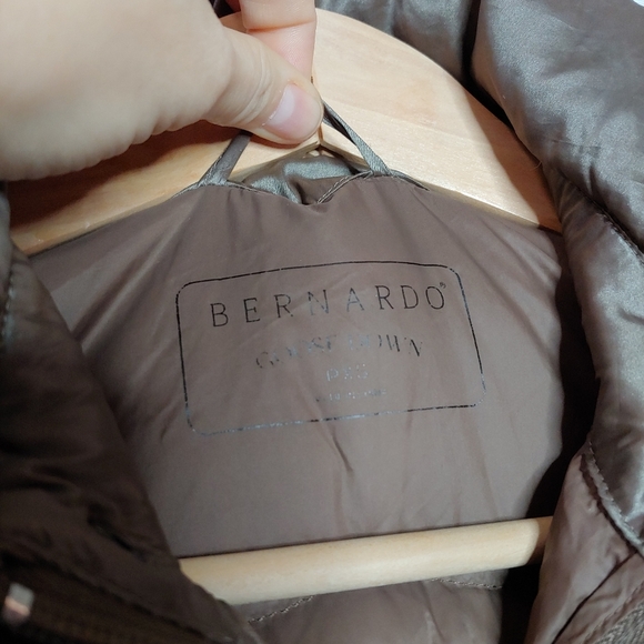 Bernardo Quilted Goose Down‎ Puffer Jacket Bronze Brown Hooded Lightweight PXS - Picture 7 of 10